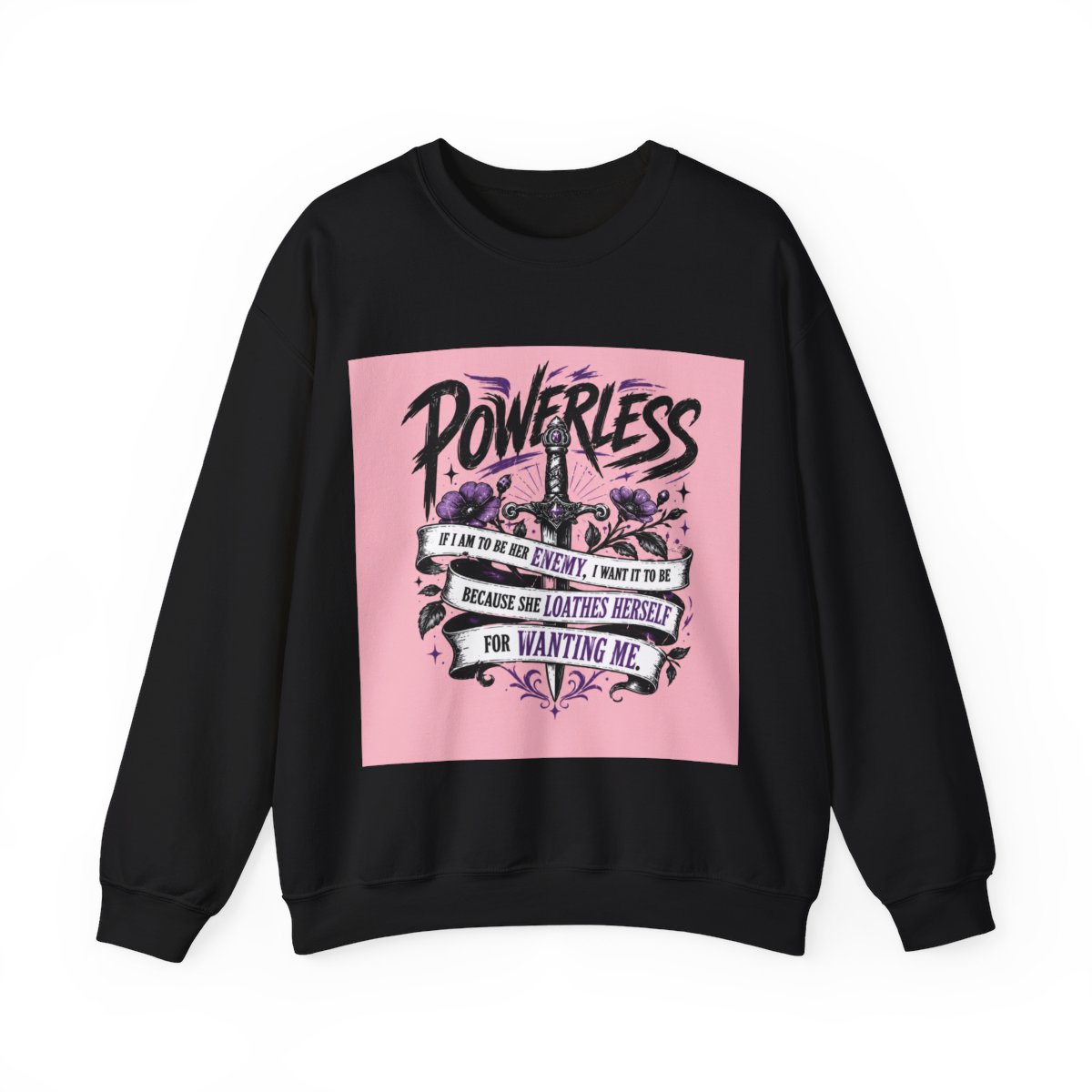 Powerless, Lauren Roberts - Dark Romance Pullover, Enemies to Lovers Bookish Sticker - alternate angle 3, merchandise