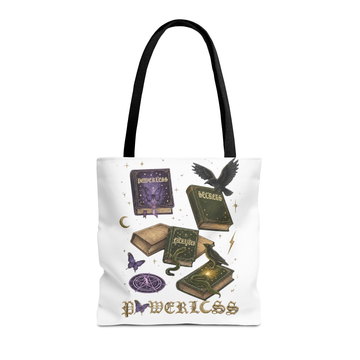 VAMSII Powerless Bookish Merch Powerless Book Quote Inspired Crossbody Bag Fantasy Book Lover Gifts | Lauren Roberts - alternate angle 2, merchandise